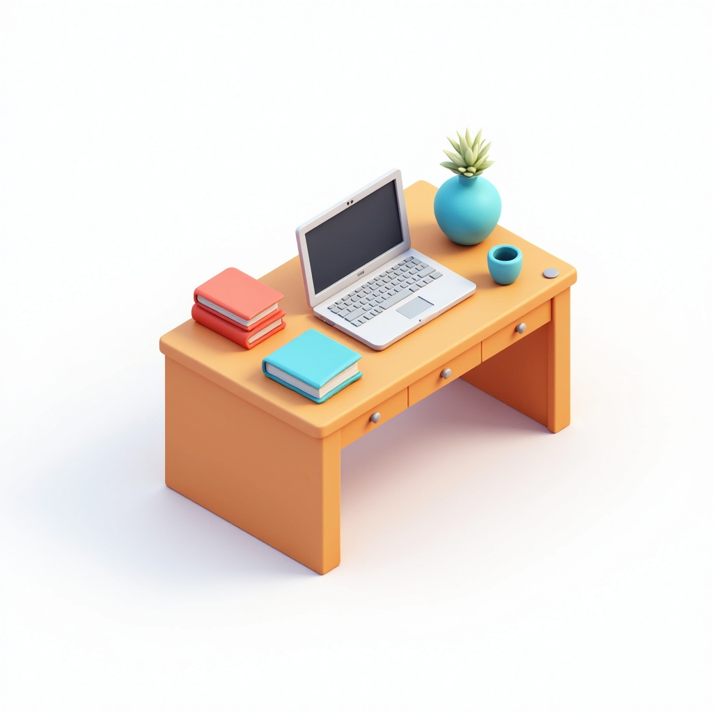 office desk with a laptop and a cup of coffee